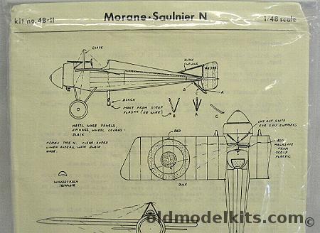 Sierra 1/48 Morane-Saulnier N, 48-11 plastic model kit